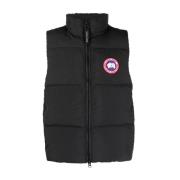 Canada Goose Svart Puffer Väst med Dunfyllda Paneler Black, Herr