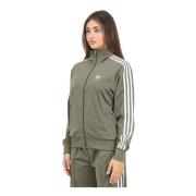 Adidas Originals Grön Zip Sweater Classics Loose Firebird Green, Dam