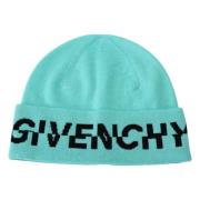 Givenchy Akvarium Grön Beanie med Signatur Logo Green, Unisex