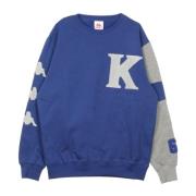 Kappa Blå Crewneck Sweatshirt för Män Blue, Herr