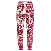 Dolce & Gabbana Majolica Print Track Pants Multicolor, Dam