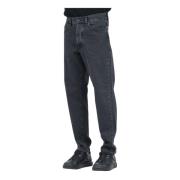 Selected Homme Svarta Denim Tapered Jeans Black, Herr