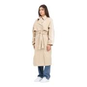 Adidas Originals Beige Trench Coat för kvinnor Beige, Dam