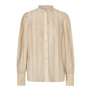 Lollys Laundry Elegant Rorall Shirt med Kinakrage Beige, Dam