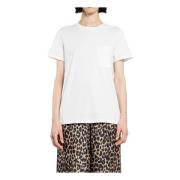 Max Mara Broderad Monogram Bröstficka Topp White, Dam