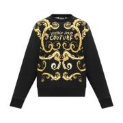 Versace Jeans Couture Sweatshirt med Barocco motiv Black, Herr