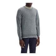 Brunello Cucinelli Kashmir Crewneck Sweater Gray, Herr