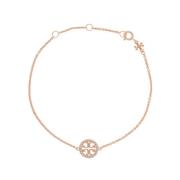 Tory Burch Roséguld Miller Armband med Kristalldetaljer Pink, Dam