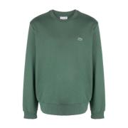 Lacoste Långärmad Sweatshirt med Logopatch Green, Herr