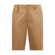 Moncler Beige Sable Gabardine Short Chino Stil Brown, Herr