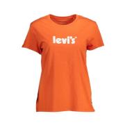 Levi's Stilren Orange Logo Print Tee Orange, Dam