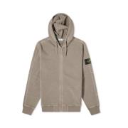 Stone Island Grå Zip-Up Felpa Jacka Beige, Herr