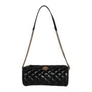 Versace Quiltad läder crossbody slingväska Black, Dam