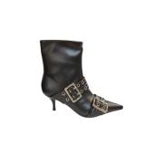 Jeffrey Campbell Svarta Motorcykelstil Ankelboots Black, Dam