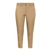 Kaffe Curve Chino Byxor med Bred Midja Beige, Dam