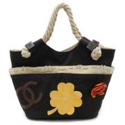 Chanel Vintage Pre-owned Canvas totevskor Black, Dam