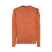 RRD Cotton Techno Wash Orange Crewneck Shirt Orange, Herr