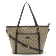 Gucci Vintage Pre-owned Canvas gucci-vskor Beige, Dam