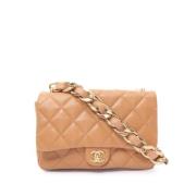 Chanel Vintage Pre-owned Laeder chanel-vskor Beige, Dam