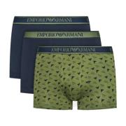 Emporio Armani Bomull Stretch Boxers Pack - Blå Multicolor, Herr