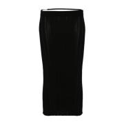 Jacquemus Svart Ribbstickad Pennkjol Black, Dam