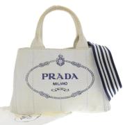 Prada Vintage Pre-owned Canvas totevskor White, Dam