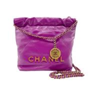 Chanel Vintage Pre-owned Laeder chanel-vskor Purple, Dam