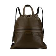 Bottega Veneta Vintage Pre-owned Laeder ryggsckar Green, Dam