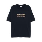 Maison Kitsuné T-shirt med gradient-effekt och logotyp Blue, Herr