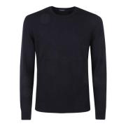 Drumohr Klassiska Girocollo Sweaters Blue, Herr