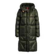 Parajumpers Leonie Long Puffer Jacket Green, Dam