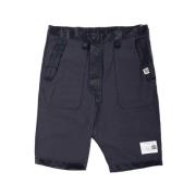 Mihara Yasuhiro Svarta Logo Patch Bermuda Shorts Black, Herr