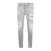 Dsquared2 Klassiska Denim Jeans med Fem Fickor Gray, Herr