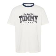 Tommy Hilfiger Vit T-shirt med metalliskt logotyp White, Herr