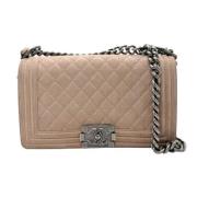 Chanel Vintage Pre-owned Laeder chanel-vskor Beige, Dam