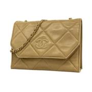 Chanel Vintage Pre-owned Laeder chanel-vskor Beige, Dam