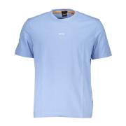 Hugo Boss Blå Kortärmad Bomull T-shirt Blue, Herr