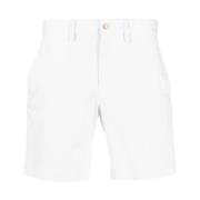 Ralph Lauren Logo Patch Chino Shorts White, Herr