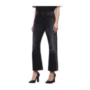 Gaëlle Paris Svarta Straight Jeans för Kvinnor Black, Dam