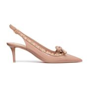 Valentino Garavani Beige Bow Slingback Pumps Beige, Dam