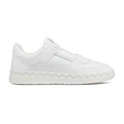 Valentino Garavani Vita Lädersneakers Stiligt Design White, Herr