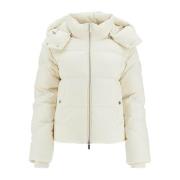 Woolrich Quiltad Dunjacka med Avtagbar Huva White, Dam