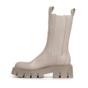 Copenhagen Shoes Beige Läder Chelsea Ankelboots Beige, Dam