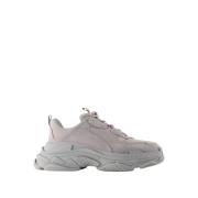 Balenciaga Grå Triple S Sneakers Syntetiska Skor Gray, Dam