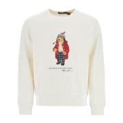 Polo Ralph Lauren Ikonisk Polo Bear Crewneck Sweatshirt White, Herr