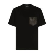 Dolce & Gabbana Läderficka T-shirt Black, Herr