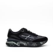 Premiata Svarta Mocka och Tyg Sneakers Black, Dam