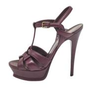 Yves Saint Laurent Vintage Pre-owned Laeder sandaler Purple, Dam