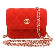 Chanel Vintage Pre-owned Bomull plnbcker Red, Dam