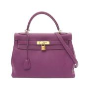 Hermès Vintage Pre-owned Laeder handvskor Purple, Dam